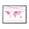 Stupell Industries World Is Yours to Explore Motivational World Map in Black Frame Wall Art